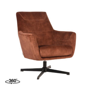 LABEL51 Sessel Toby - Rost - Velours