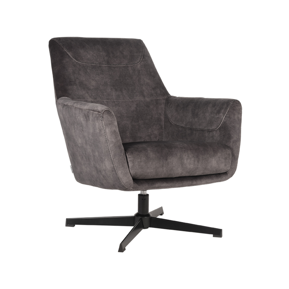 LABEL51 Sessel Toby - Anthrazit - Samt – Bild 2