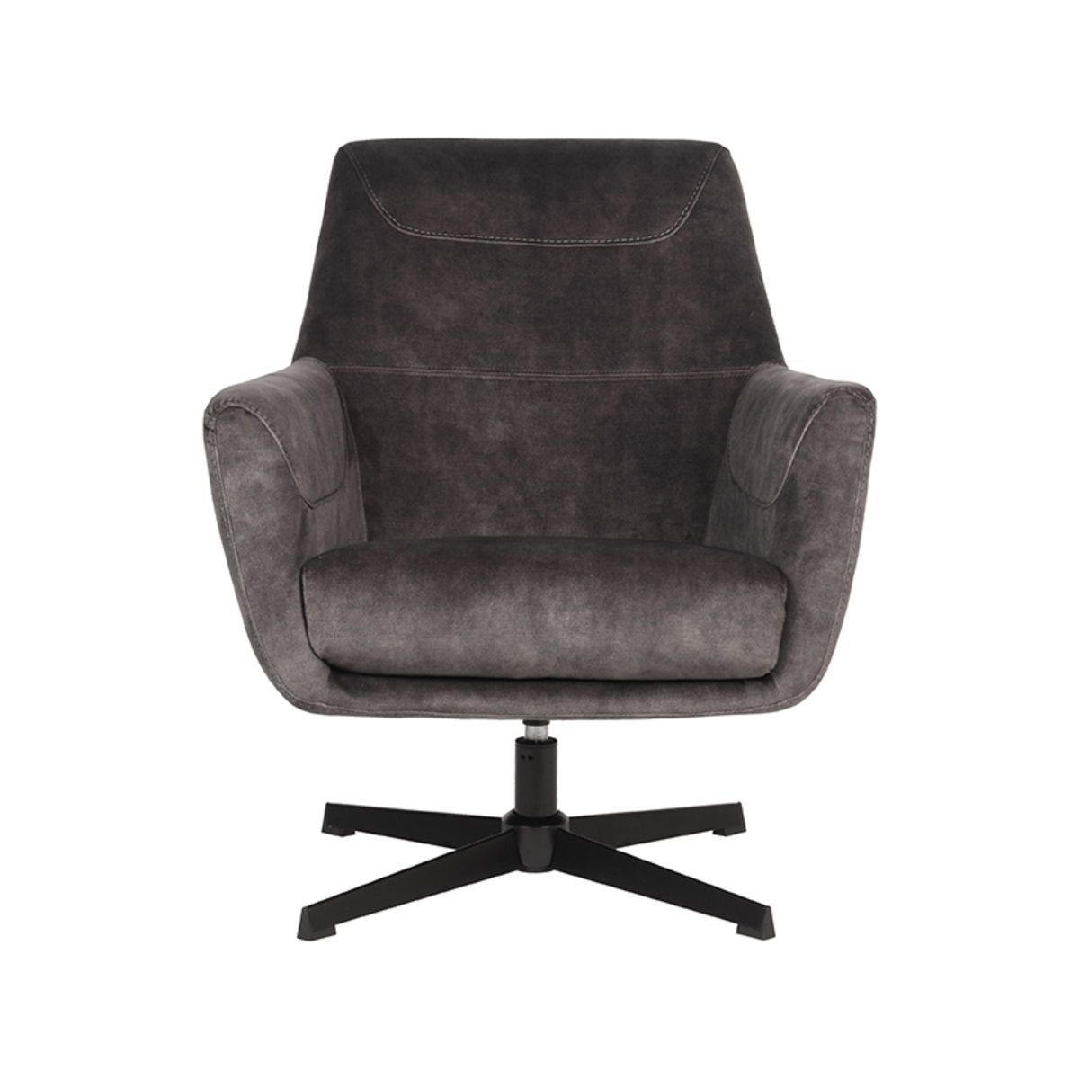 LABEL51 Sessel Toby - Anthrazit - Samt – Bild 3