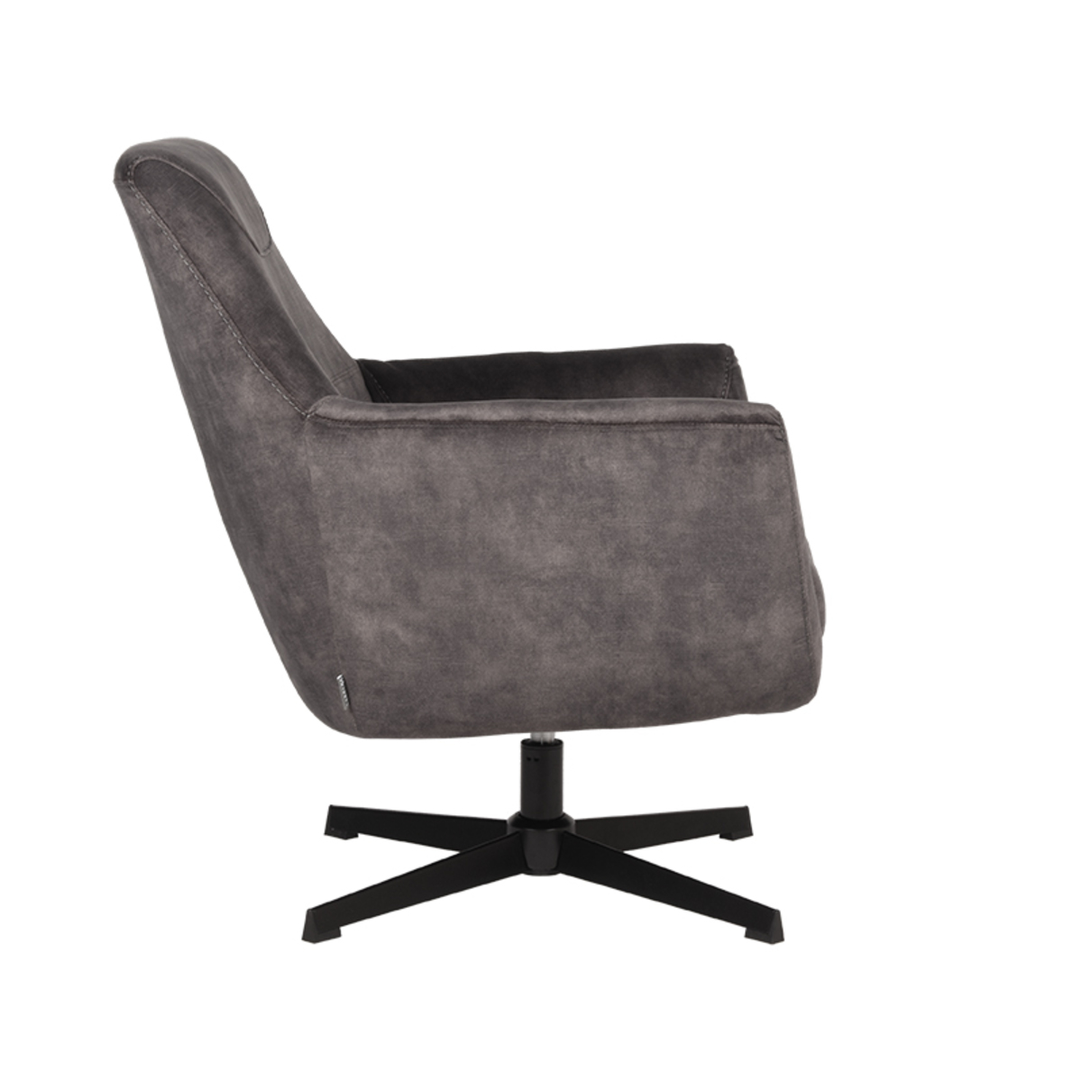 LABEL51 Sessel Toby - Anthrazit - Samt – Bild 4