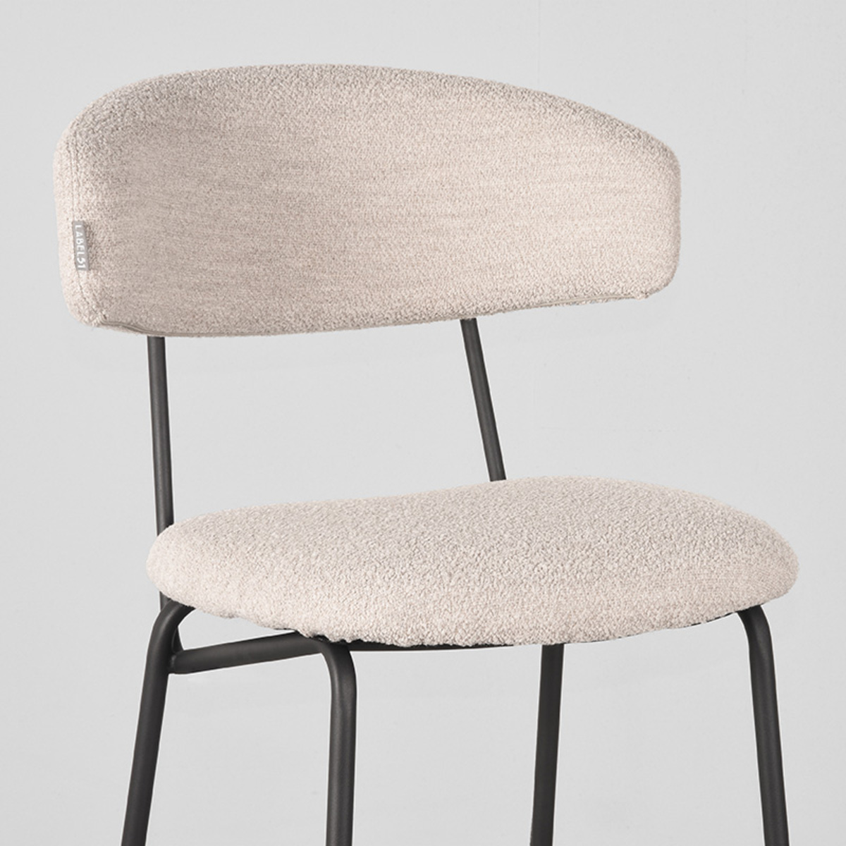 LABEL51 Barhocker Zack - Natur - Bouclé - Sitzhöhe 78 – Bild 6
