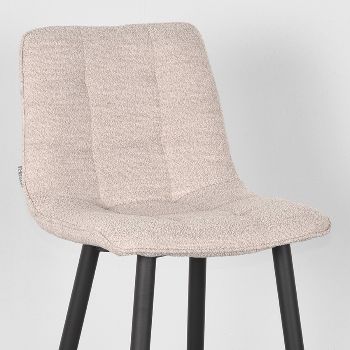LABEL51 Barhocker Jelt - Natur - Bouclé - Sitzhöhe 65 cm – Bild 5