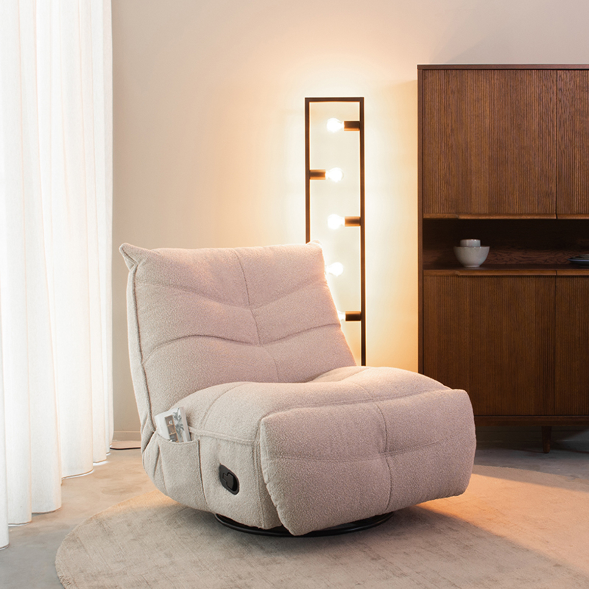 LABEL51 Sessel Take It Easy - Natur - Bouclé