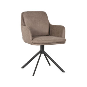 LABEL51 Esszimmerstuhl Joy - Taupe - Mikrofaser