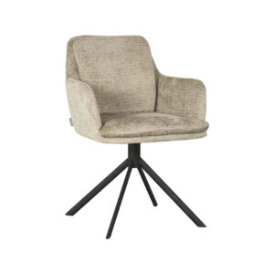LABEL51 Esszimmerstuhl Joy - Beige - Samt
