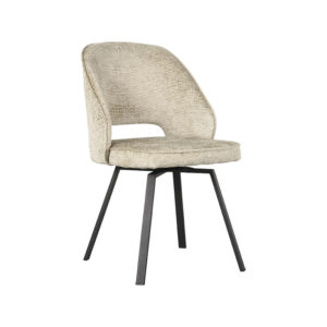 LABEL51 Esszimmerstuhl Lewis - Beige - Samt