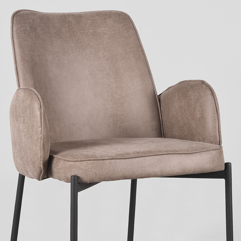 LABEL51 Esszimmerstuhl Joni - Taupe - Mikrofaser – Bild 6