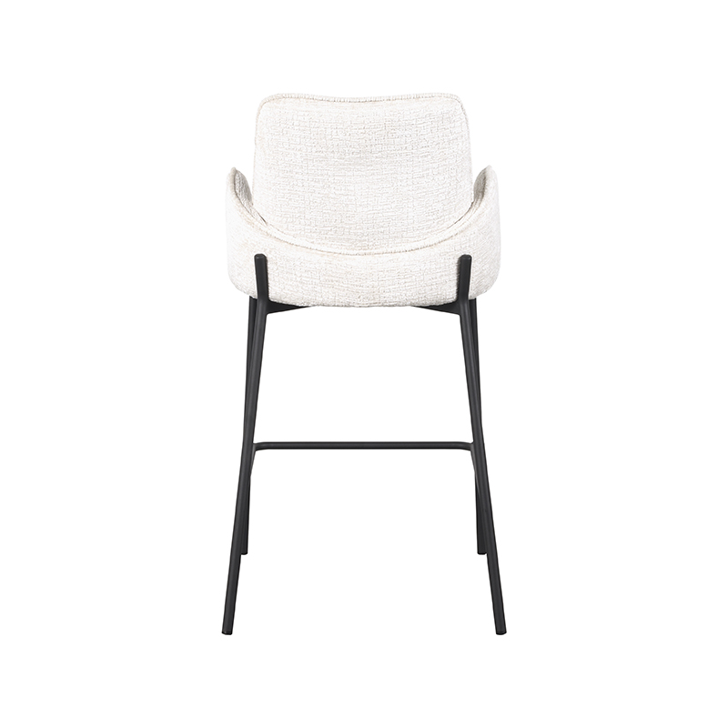 LABEL51 Barhocker Joni - Creme - Samt - Sitzhöhe 65 cm – Bild 5