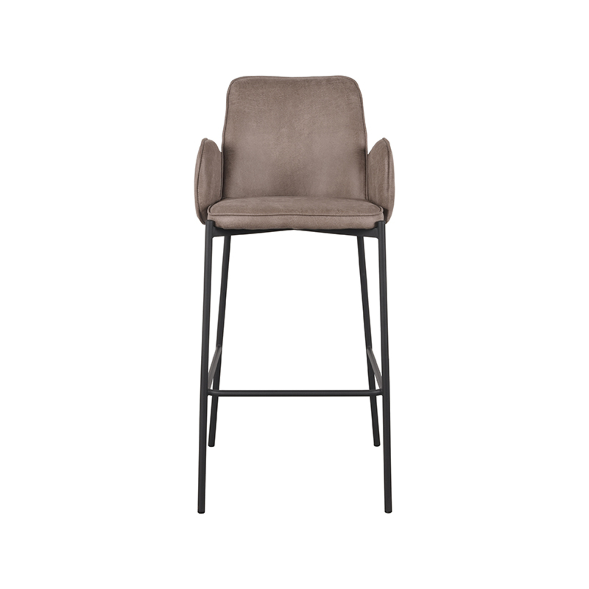 LABEL51 Barhocker Joni - Taupe - Mikrofaser - Sitzhöhe 78 cm – Bild 3
