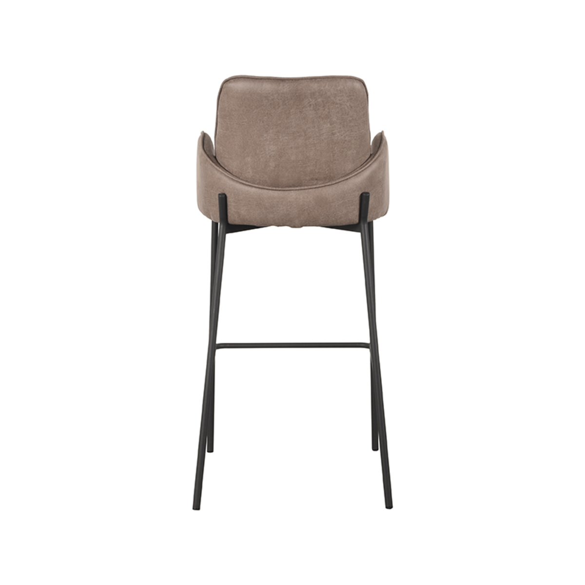 LABEL51 Barhocker Joni - Taupe - Mikrofaser - Sitzhöhe 78 cm – Bild 5