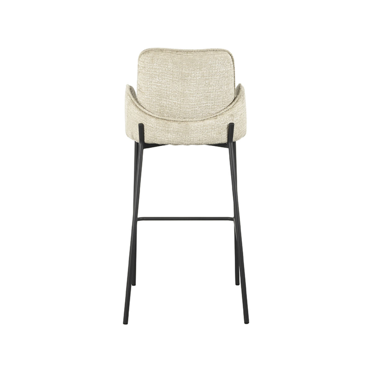 LABEL51 Barhocker Joni - Beige - Samt - Sitzhöhe 78 cm – Bild 6