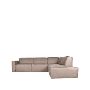 LABEL51 Sofa Kay - Taupe - Mikrofaser - 2-Sitzer + Ecke + 2-Sitzer