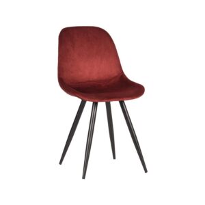 LABEL51 Esszimmerstuhl Capri - Rot - Samt