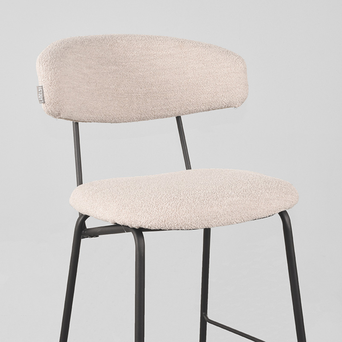 LABEL51 Barhocker Zack - Natur - Bouclé - Sitzhöhe 65 cm – Bild 6