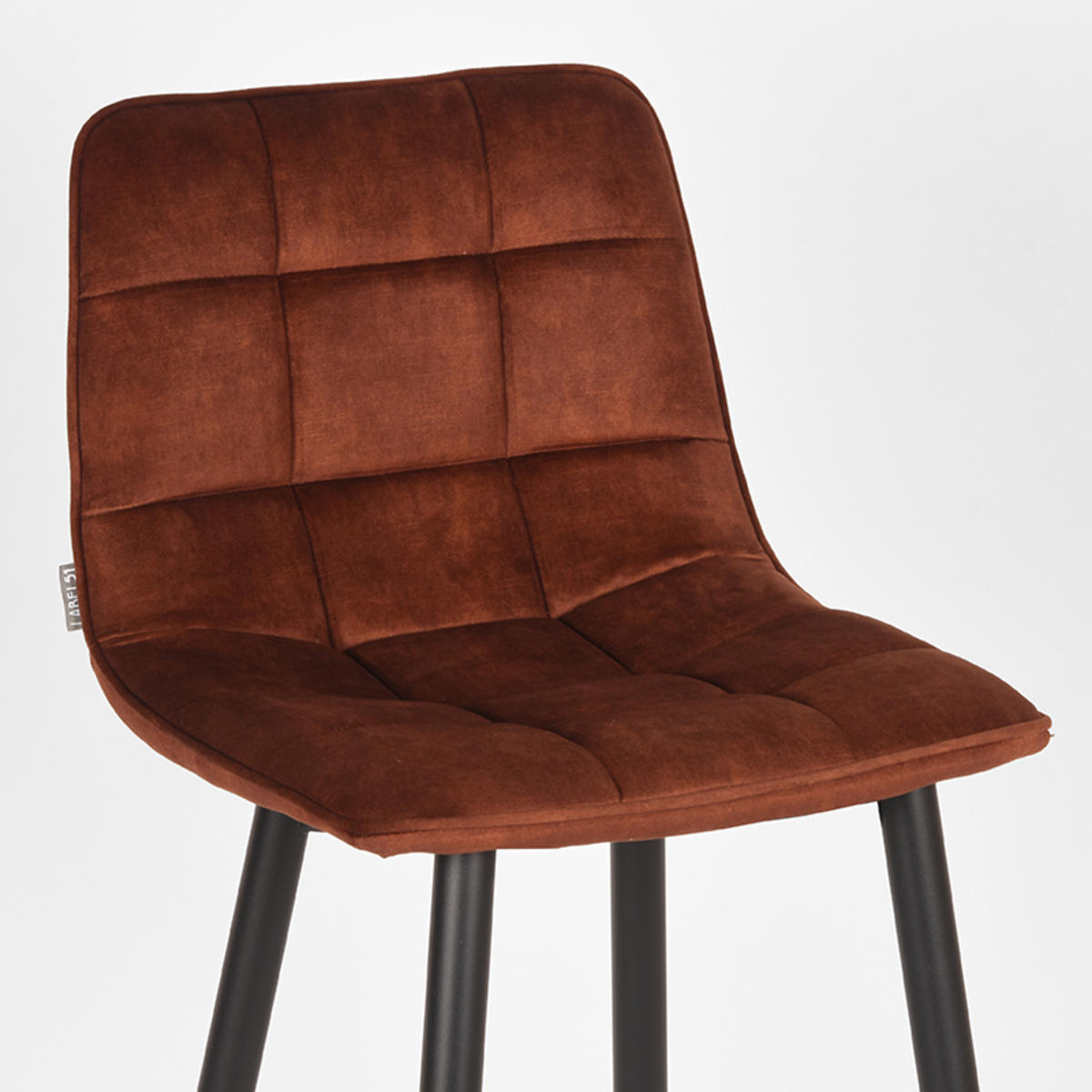 LABEL51 Barhocker Jelt - Rost - Velours - Sitzhöhe 78 cm – Bild 5