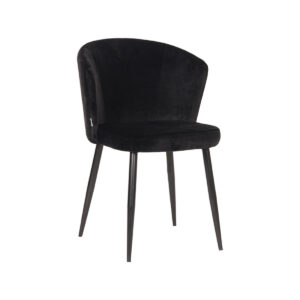 LABEL51 Esszimmerstuhl Wave - Schwarz - Samt