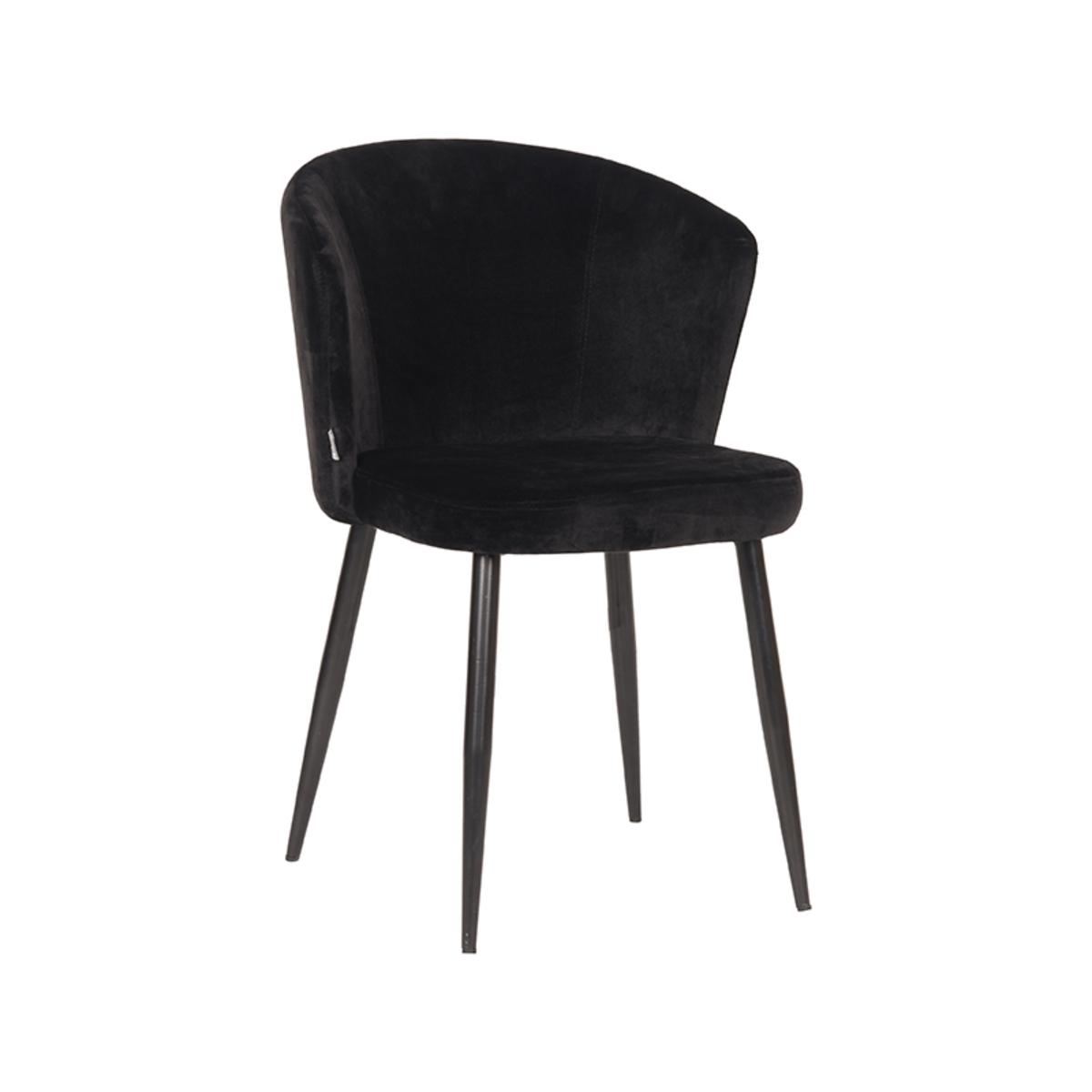 LABEL51 Esszimmerstuhl Wave - Schwarz - Samt