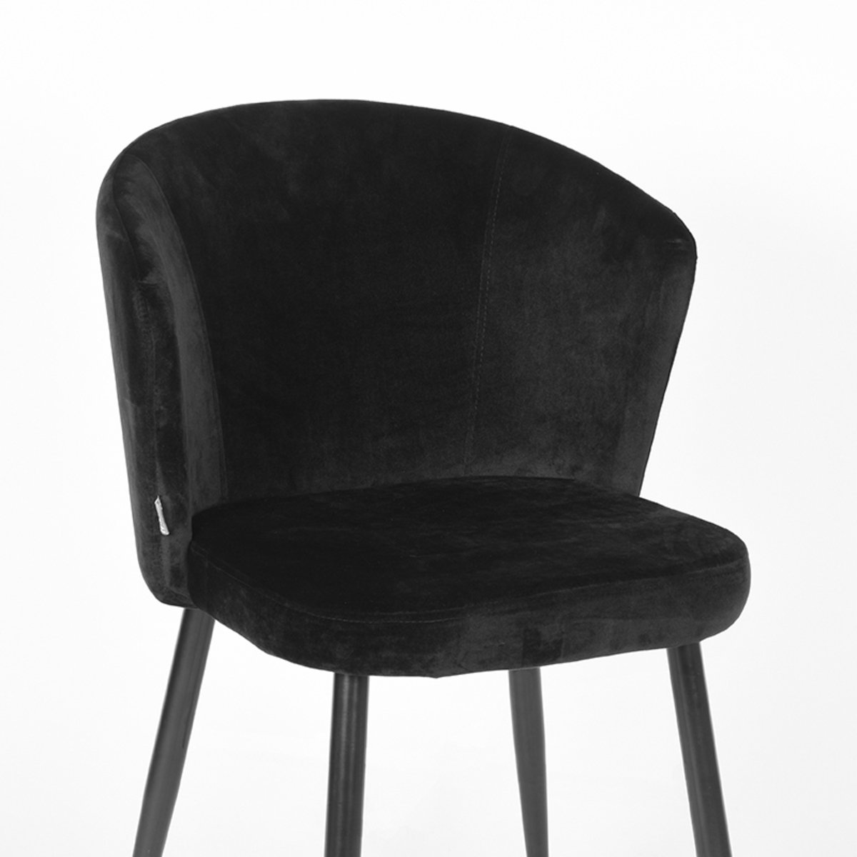 LABEL51 Esszimmerstuhl Wave - Schwarz - Samt – Bild 5