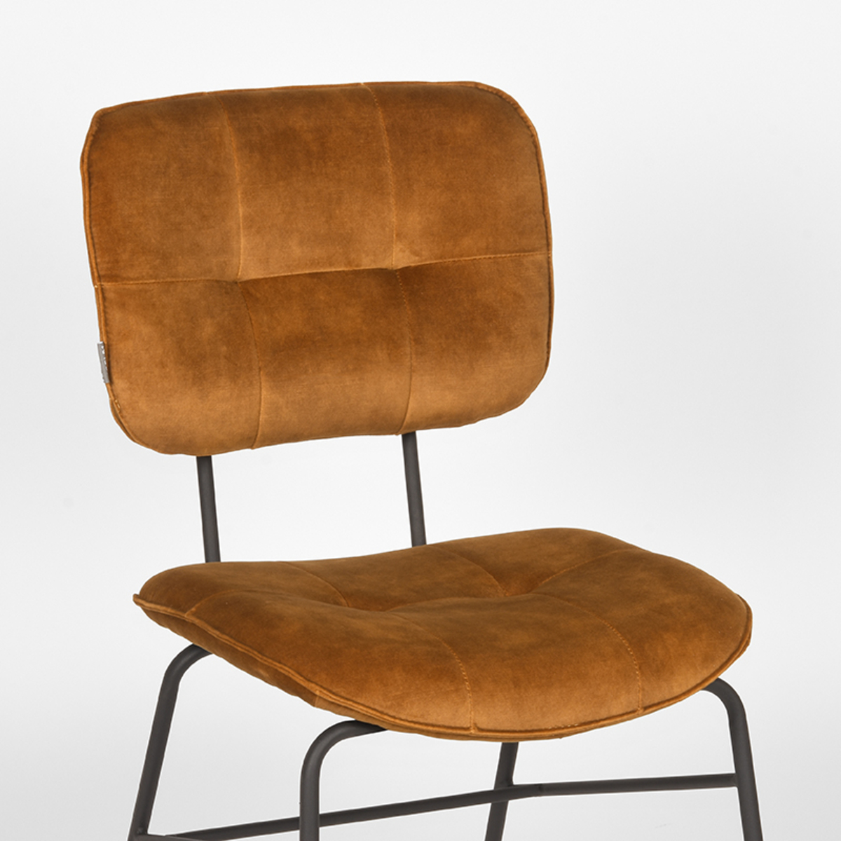 LABEL51 Esszimmerstuhl Dez - Ocker - Velours – Bild 5