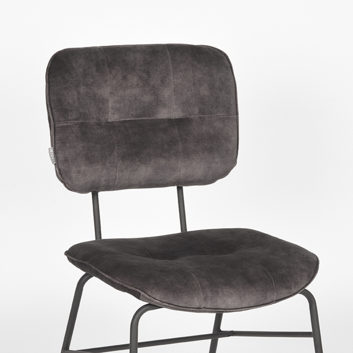 LABEL51 Esszimmerstuhl Dez - Anthrazit - Velours – Bild 6
