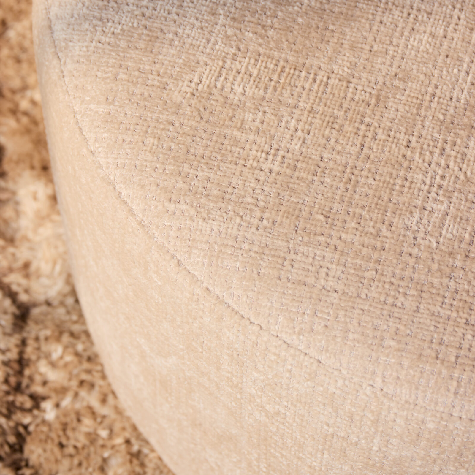 Mijn bankpoef | Rond | 60 cm | Cremona 02 | Beige – Bild 2