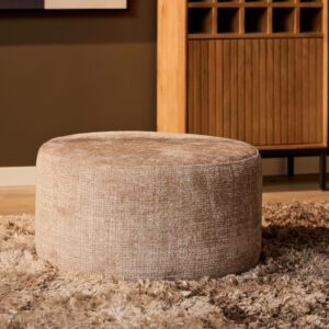 My Sofa Hocker | Rund | 60 cm | Cremona 14 | Taupe