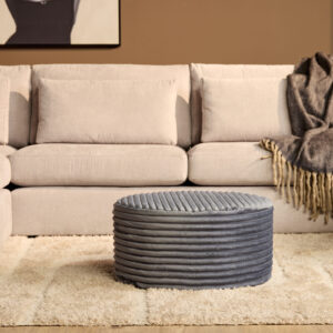 My Sofa Hocker | Rund | 60 cm | Tilia 85 | Anthrazit