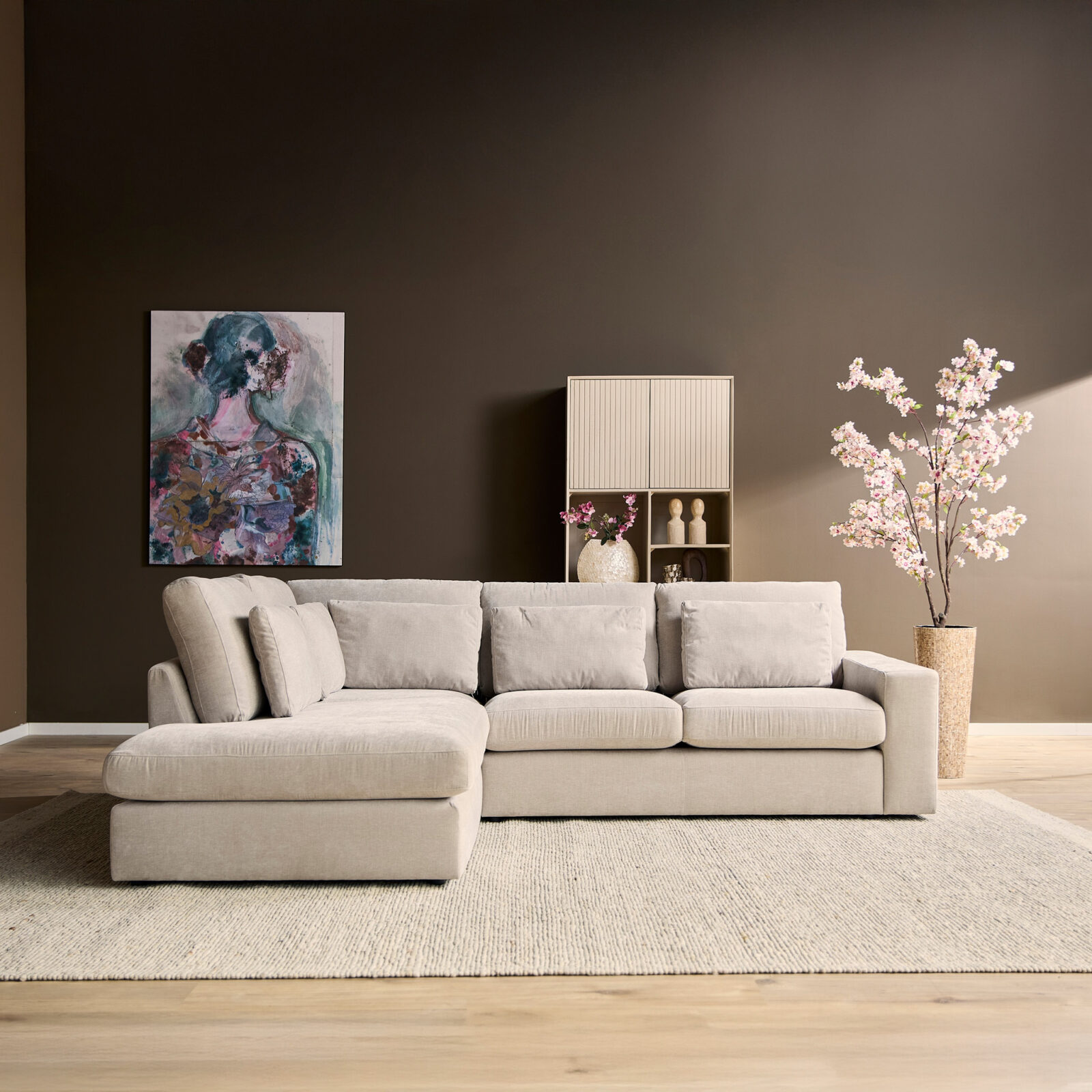 MySofa Jesse | Ottomane links + 2,5-Sitzer | Beige – Bild 2