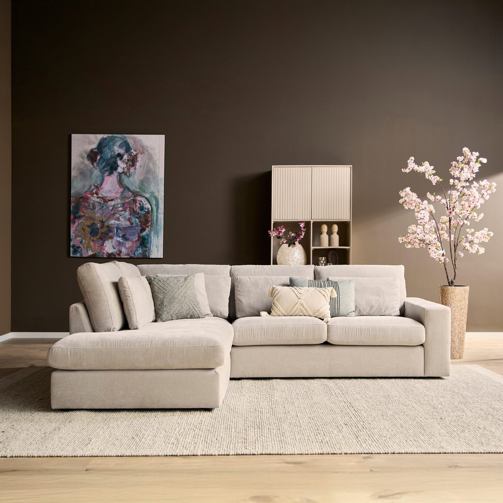 MySofa Jesse | Ottomane links + 2,5-Sitzer | Beige – Bild 3