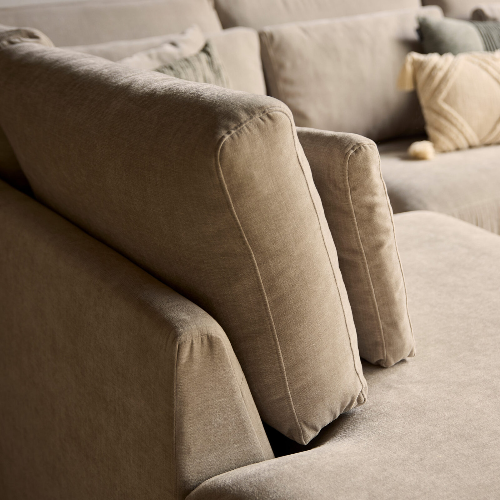 MySofa Jesse | Ottomane links + 2,5-Sitzer | Beige – Bild 4
