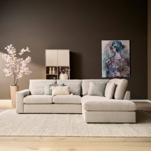 MySofa Jesse | 2,5-Sitzer + Ottomane rechts | Beige