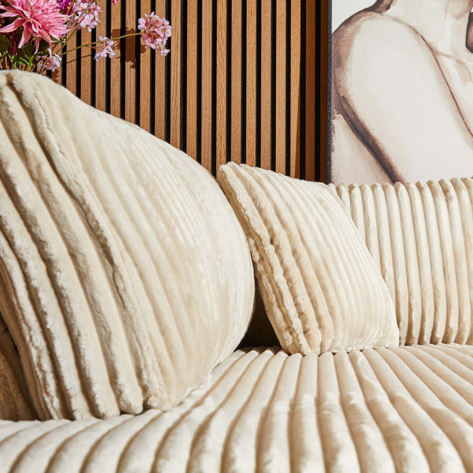 MySofa Teddy | Recamiere links + 2,5-Sitzer | Beige – Bild 8