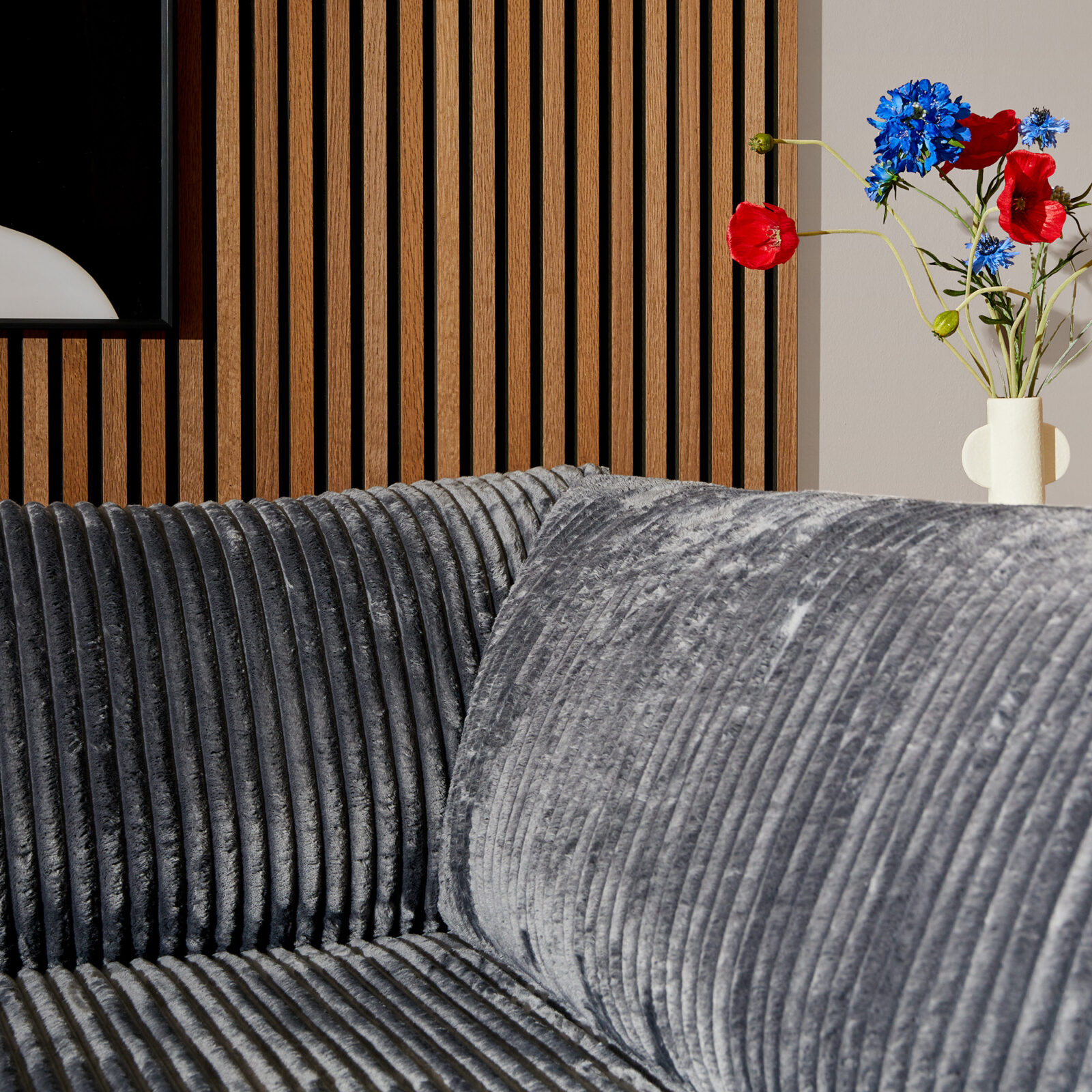 MySofa Teddy | 2,5-Sitzer + Ottomane rechts | Anthrazit – Bild 5