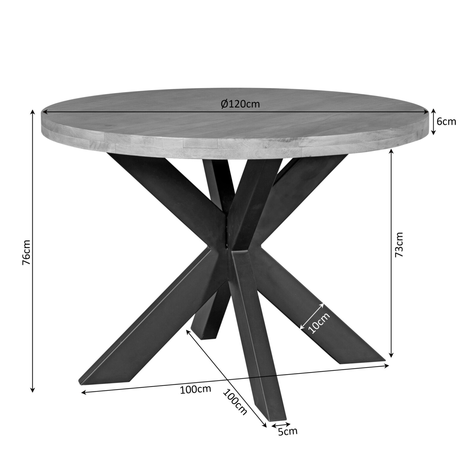 Esstisch Dakota | 120 cm | Rund – Bild 4
