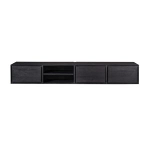 Schwebendes TV-Möbel Ambiance Black | 200 cm