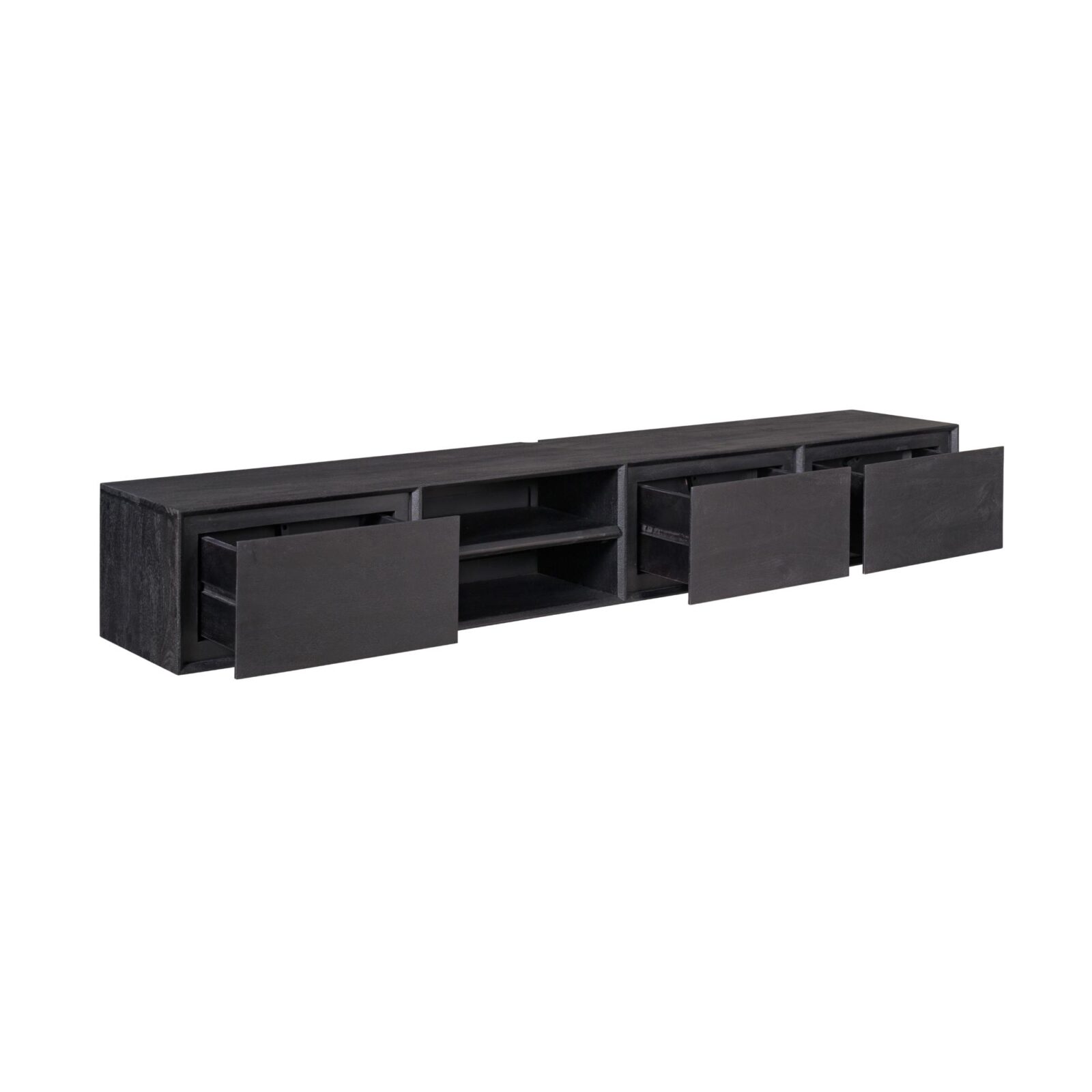 Schwebendes TV-Möbel Ambiance Black | 200 cm – Bild 4
