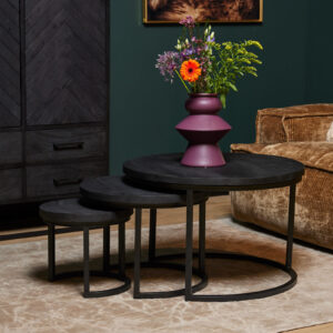 Salontisch Triole All Black | 3er-Set