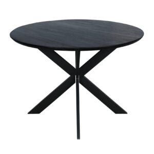 Eichen-Esstisch Ferris | Rund 110 cm | Schwarz