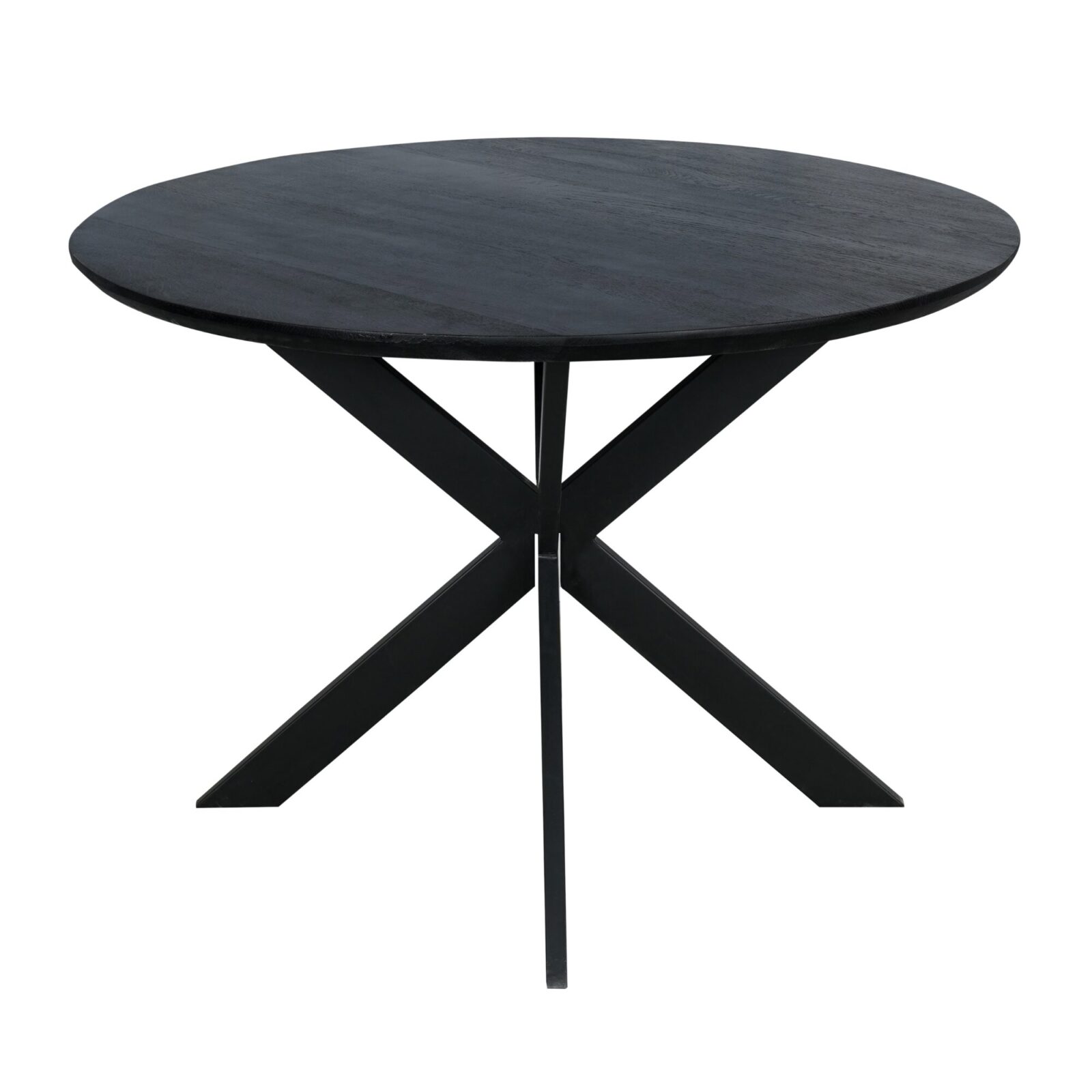 Eichen-Esstisch Ferris | Rund 110 cm | Schwarz