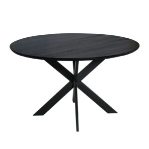 Eichen-Esstisch Ferris | Rund 130 cm | Schwarz