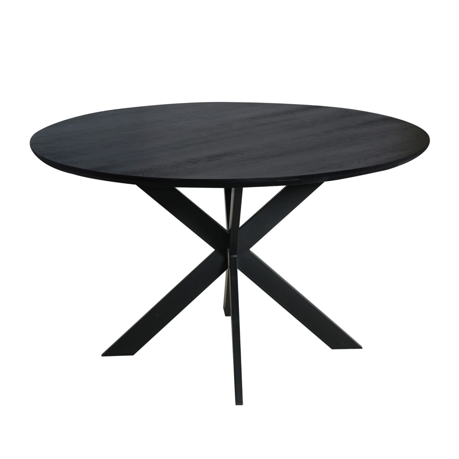 Eichen-Esstisch Ferris | Rund 130 cm | Schwarz