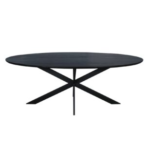 Eichen-Esstisch Ferris | Oval 210 cm | Schwarz