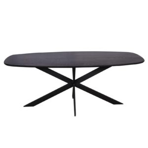 Eichen-Esstisch Ferris | Dänisch oval 200 cm | Schwarz