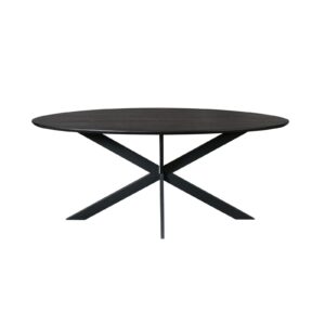 Eichen-Esstisch Ferris | Oval 180 cm | Schwarz