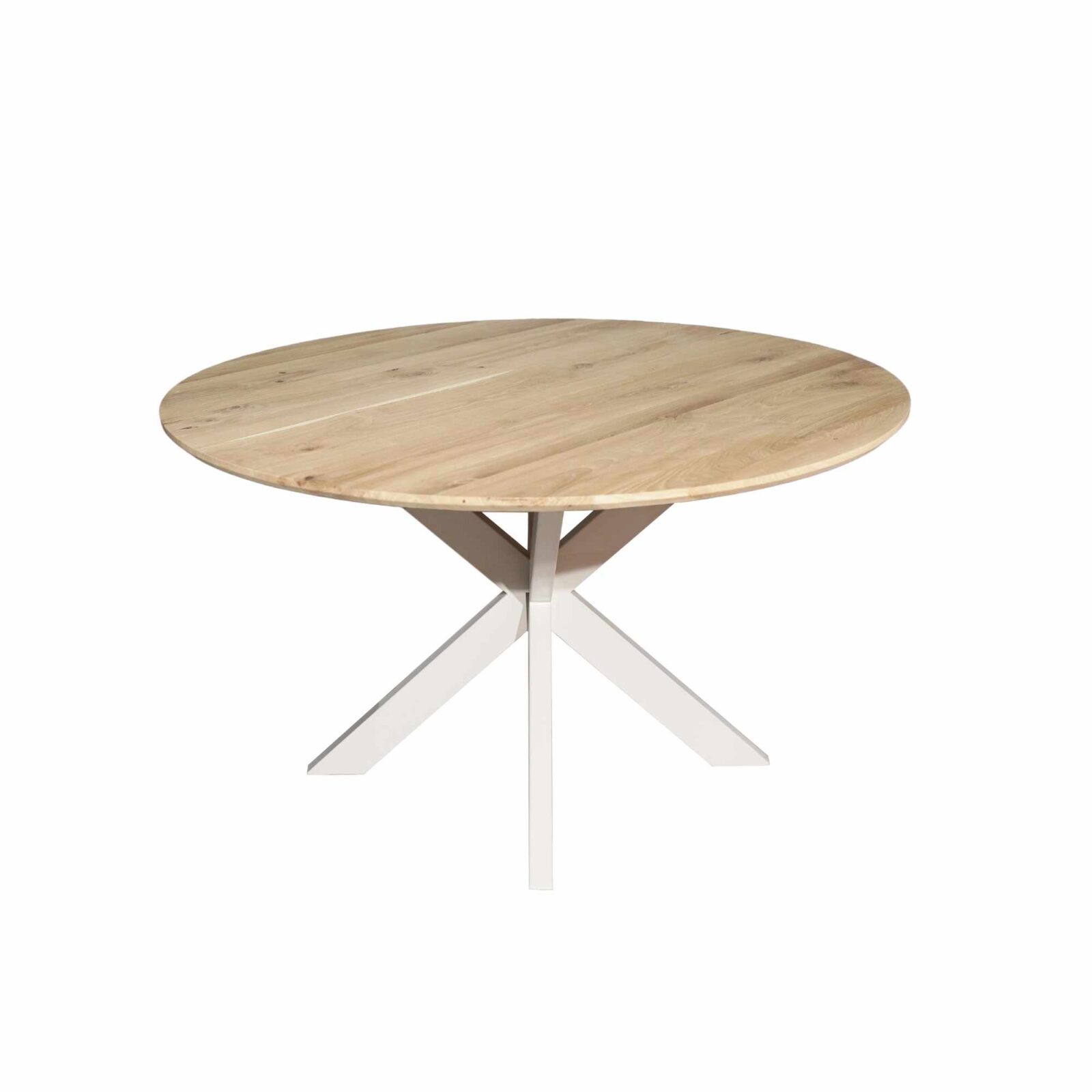Eichen-Esstisch Ferris | Rund 110 cm | Natur | Beine Sand