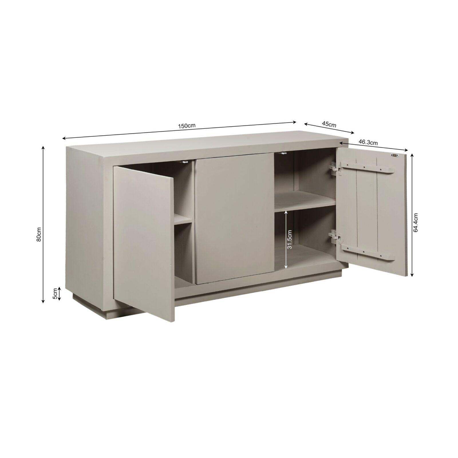 Sideboard Brüssel 3-türig | 150 cm – Bild 10