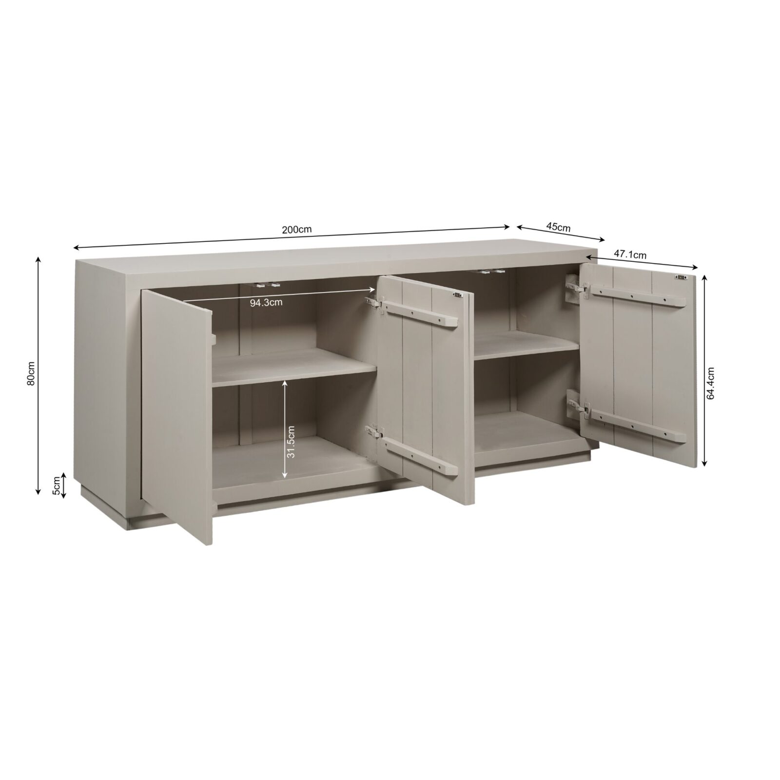 Sideboard Brussel 4-türig | 200 cm – Bild 15