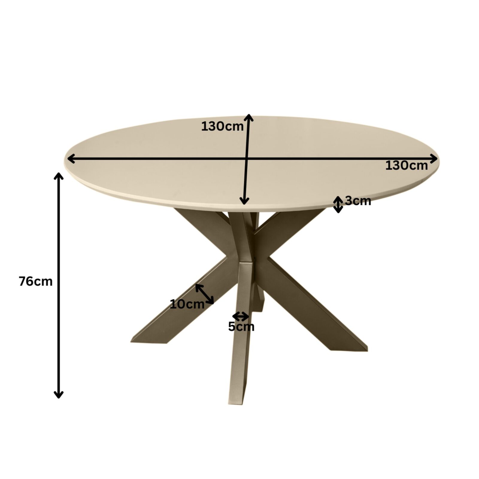 Esstisch Madison Sand | 130 cm – Bild 5