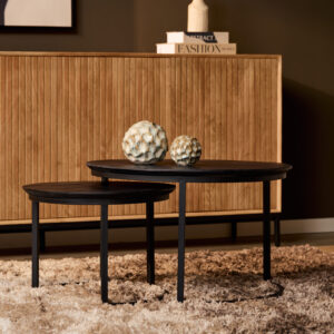 Couchtisch Otik Black Oak | 70 cm | 2er-Set