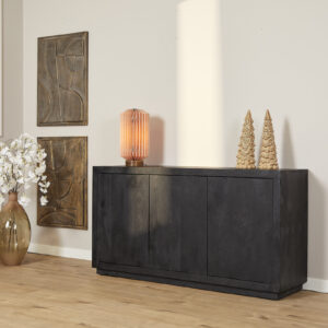Sideboard Brüssel Schwarz 3-türig | 150 cm